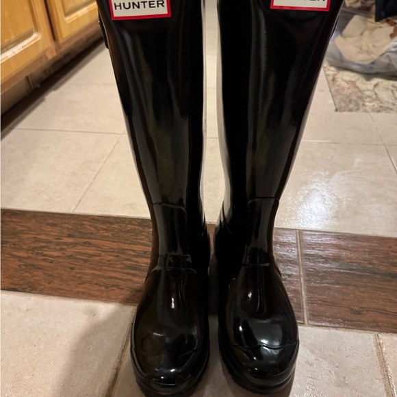 Hunter Gloss Tall Rain Boots - Picture 1 of 4
